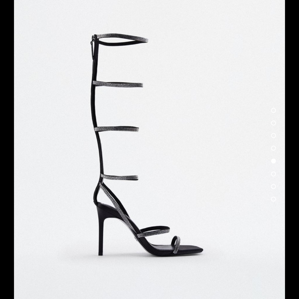 Rhinestone Strap High Heel Sandals